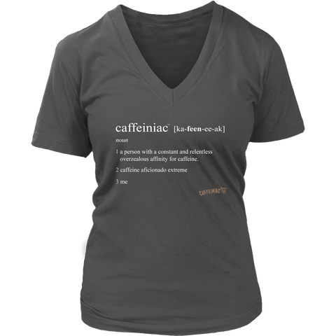 Image of Caffeiniac Defined - District Womens V-Neck