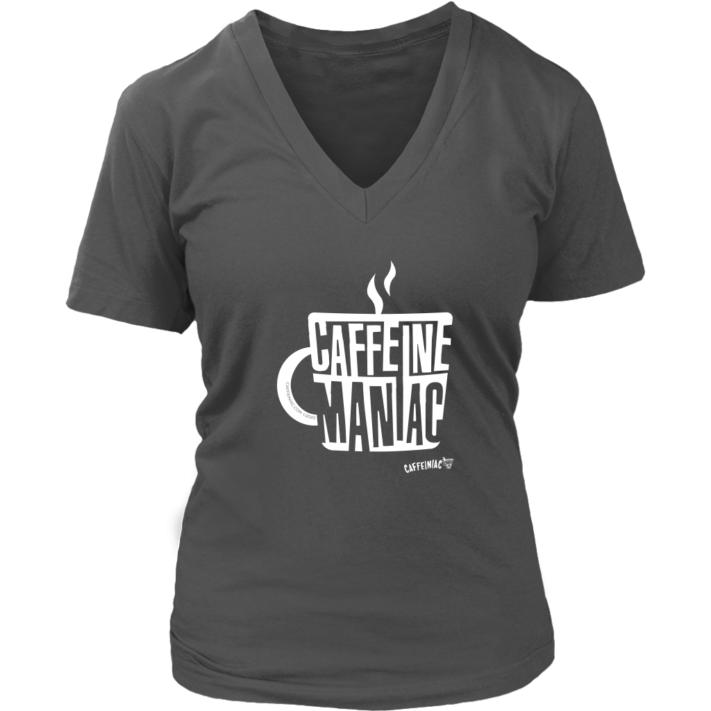 Caffeine Maniac Womens V-Neck by District