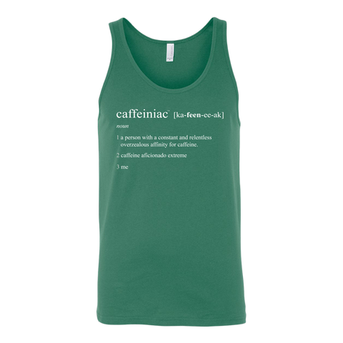 Image of Caffeiniac Defined - Canvas Unisex Tank