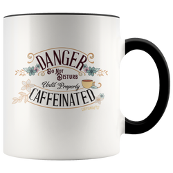 DANGER Do Not Disturb Until Properly Caffeinated - 11oz ceramic mug