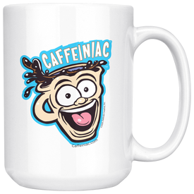 Caffeiniac Dude - White Ceramic Mug