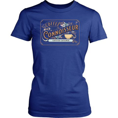 Image of Coffee Connoisseur -District Womens soft T-Shirt