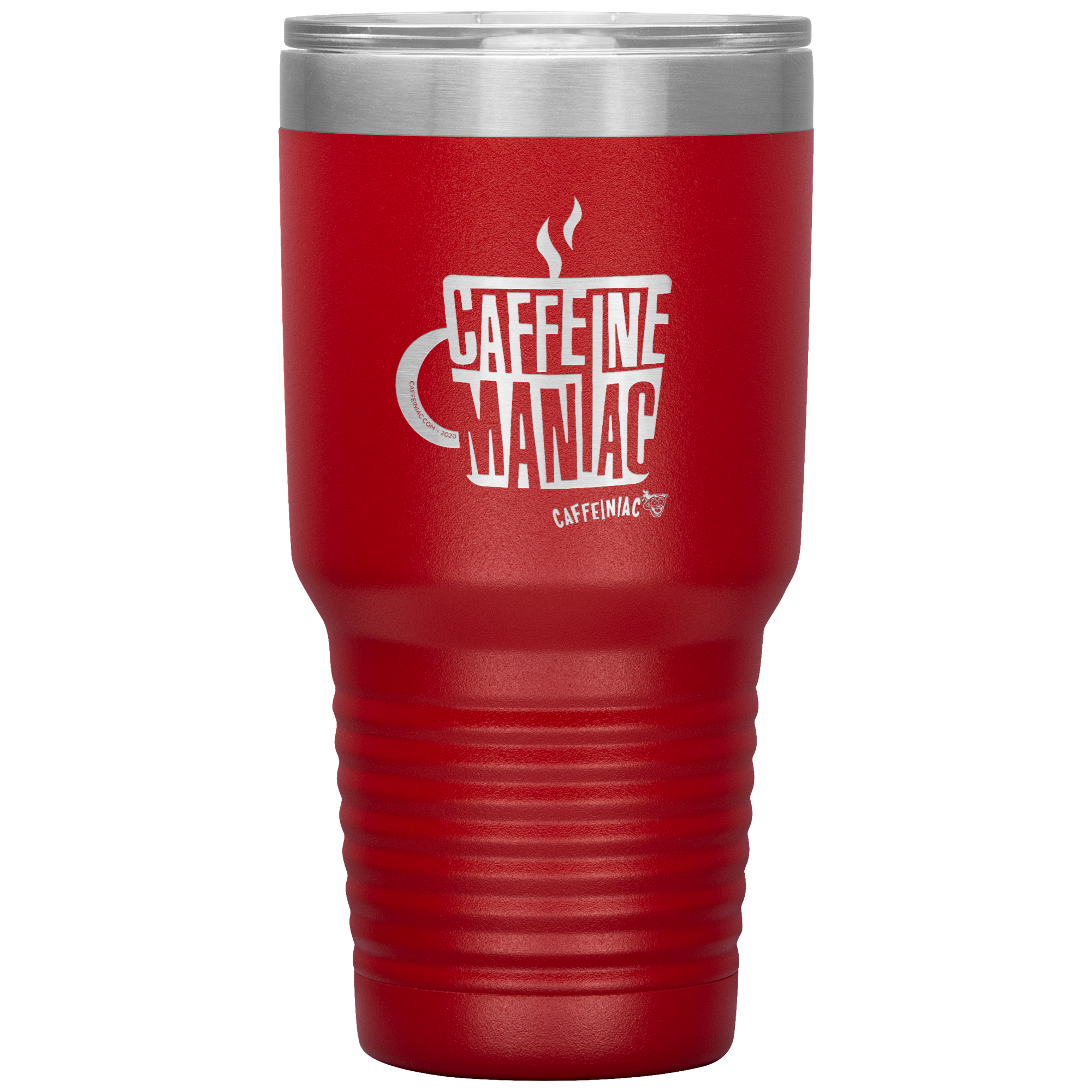 Caffeine Maniac etched Caffeinaic 30oz Vacuum Tumbler