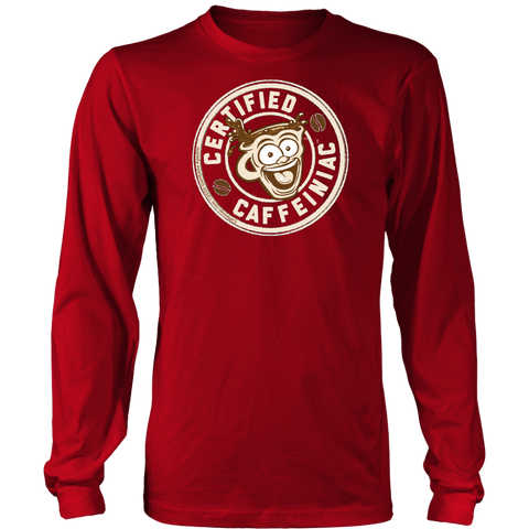 Image of Certified Caffeiniac - Long Sleeve Shirt