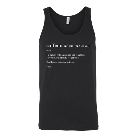 Image of Caffeiniac Defined - Canvas Unisex Tank
