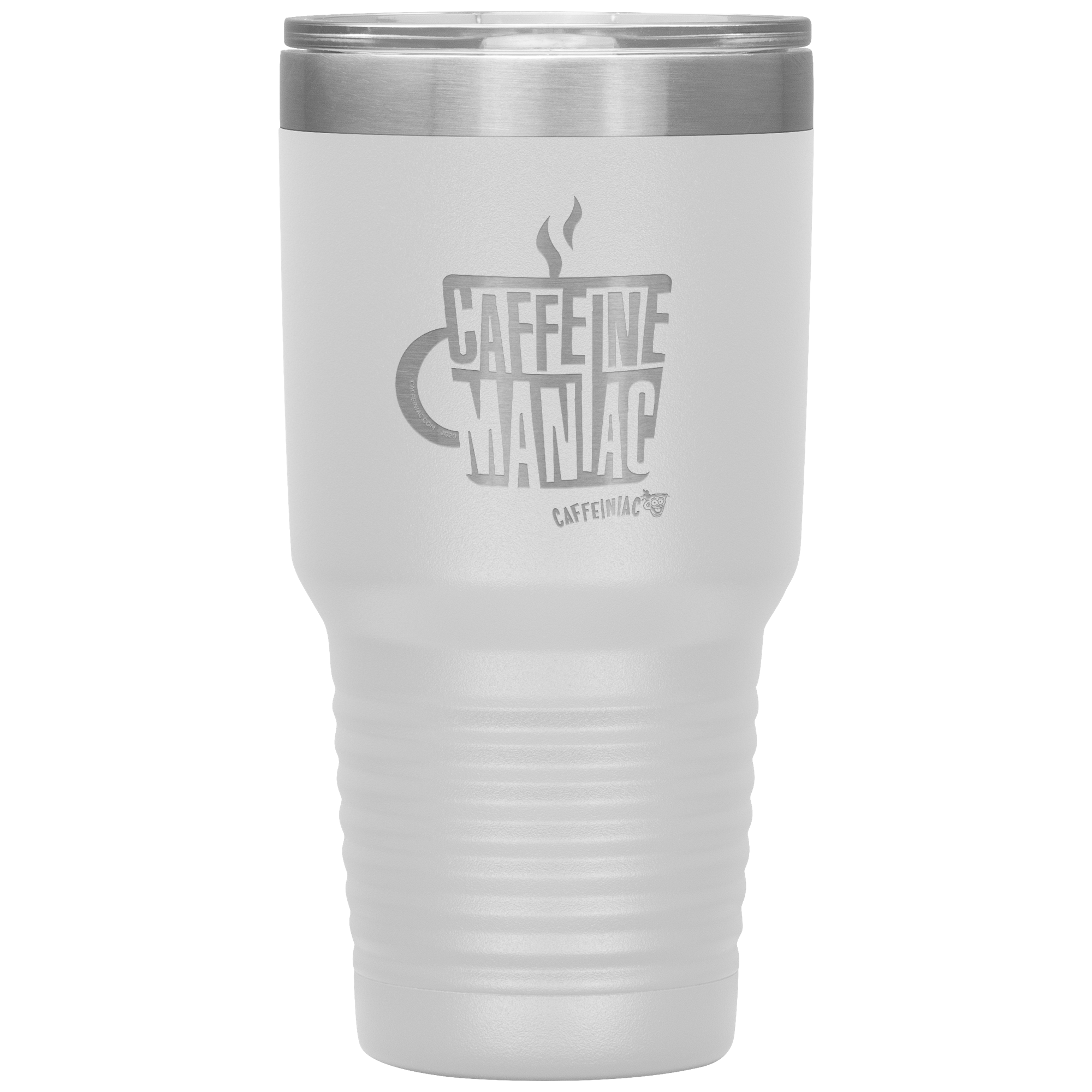 Caffeine Maniac etched Caffeinaic 30oz Vacuum Tumbler