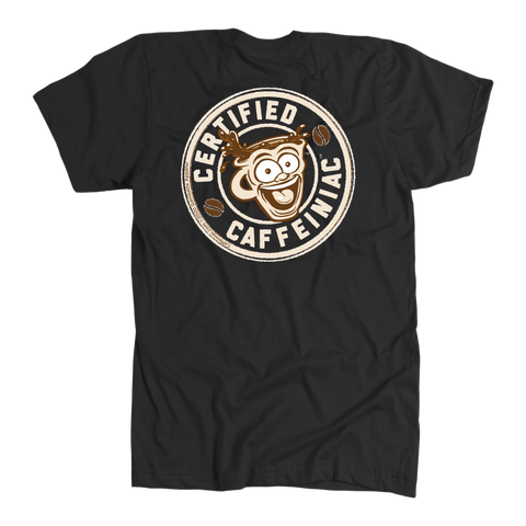 Image of Certified Caffeiniac -  American Apparel Mens Premium T-shirt