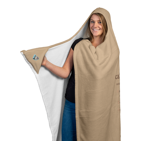 Image of Caffeiniac Defined - Luxurious Hooded Blanket Made in the USA