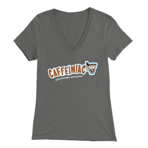 Image of Caffeiniac Aficionado Extreme - Bella Womens V-Neck