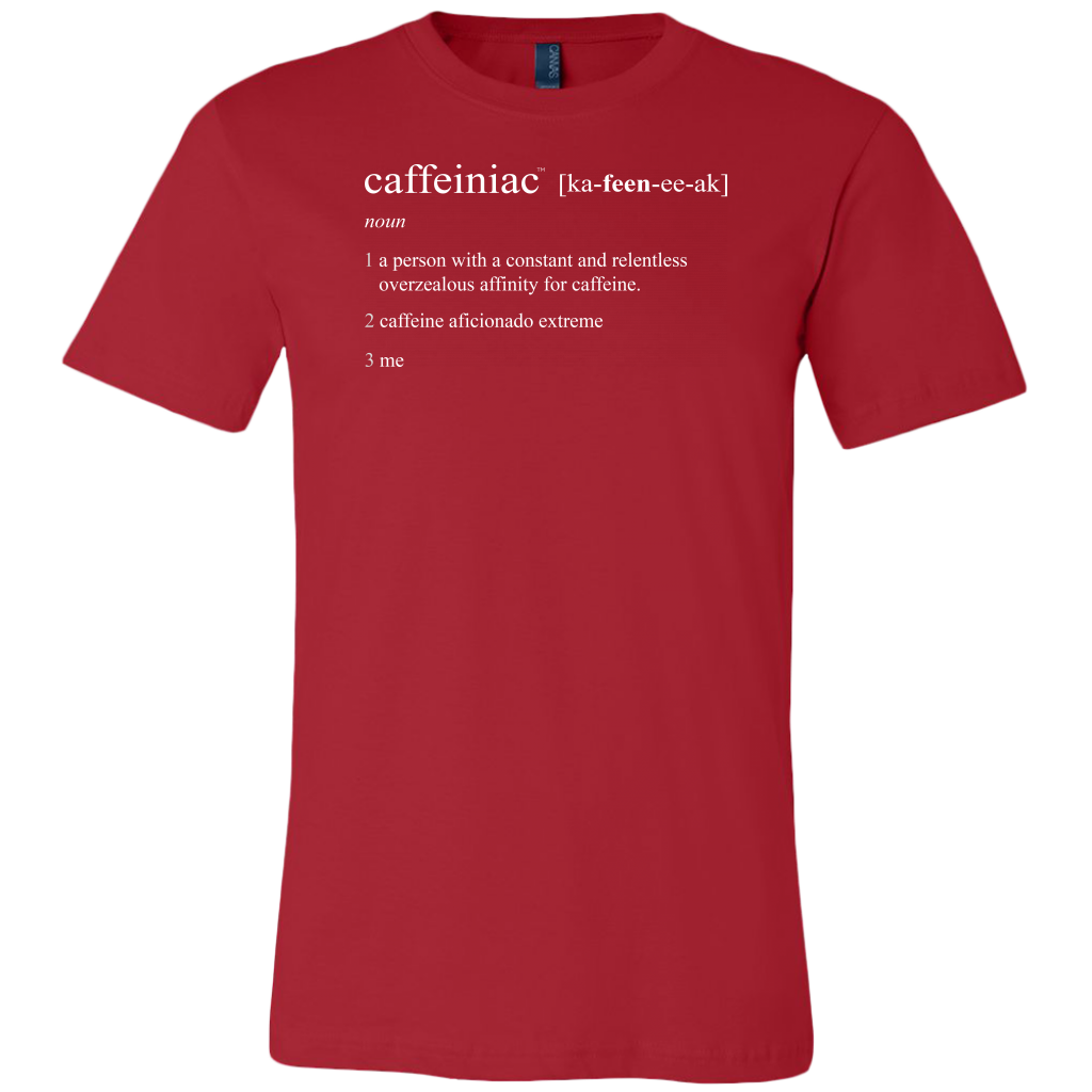 Caffeiniac Defined - Canvas Mens Shirt
