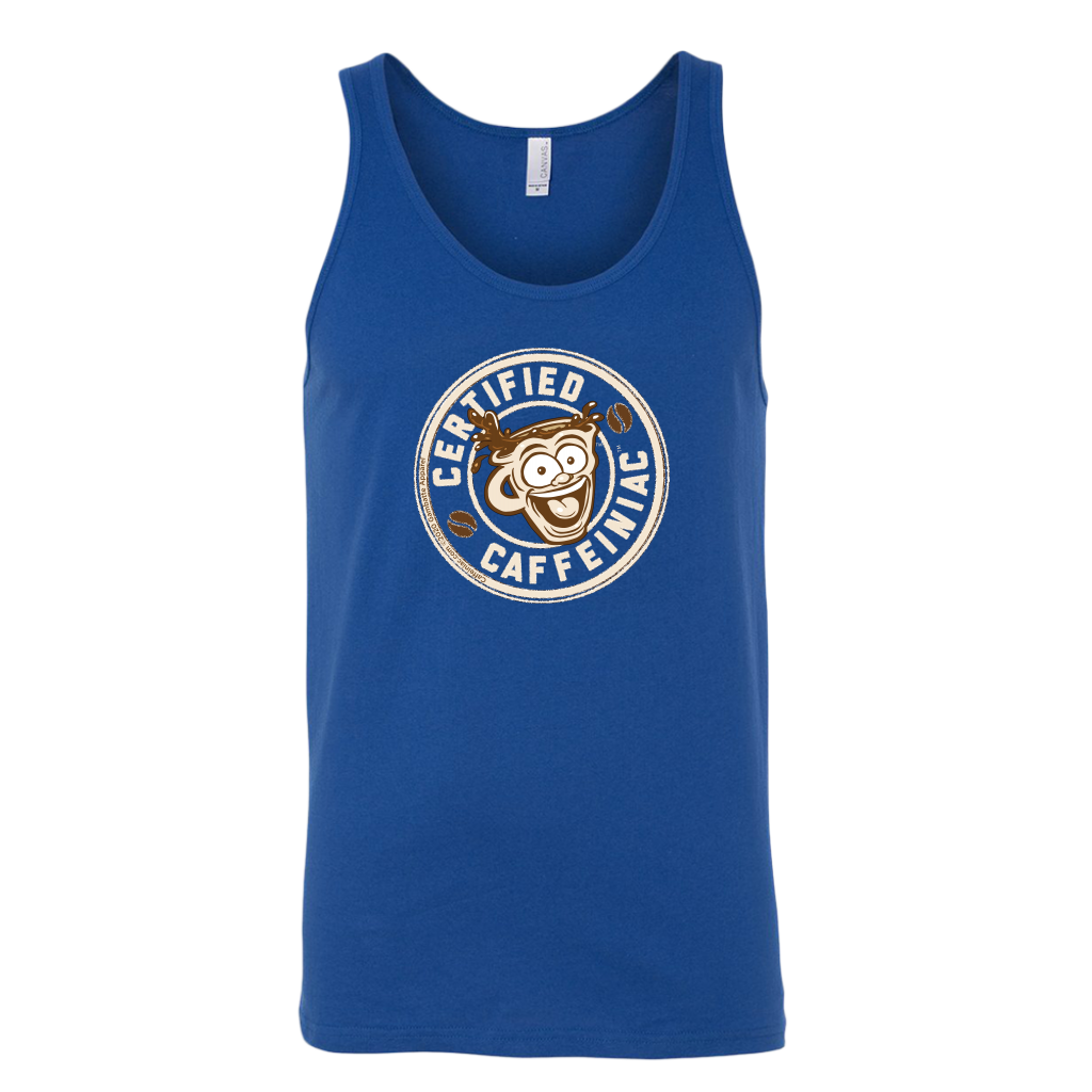 Certified Caffeiniac - Canvas brand Unisex Tank