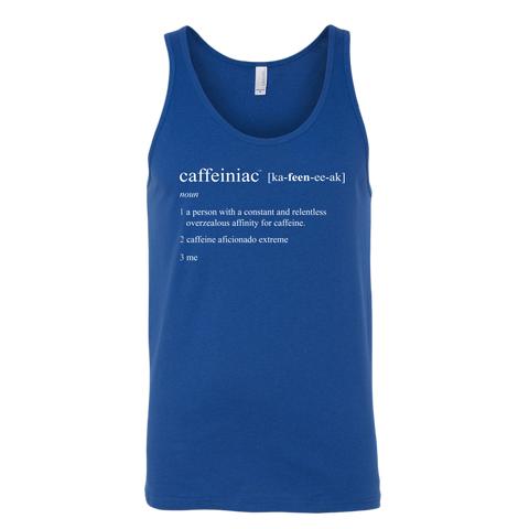 Image of Caffeiniac Defined - Canvas Unisex Tank