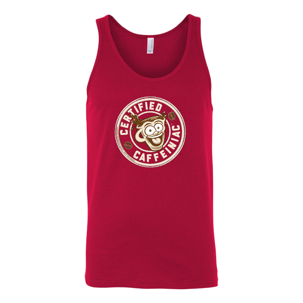 Certified Caffeiniac - Canvas brand Unisex Tank