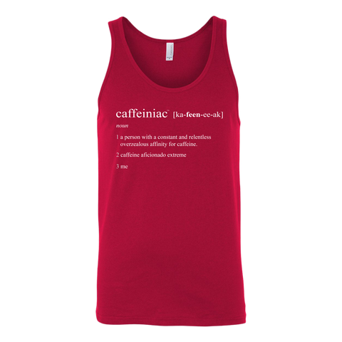 Image of Caffeiniac Defined - Canvas Unisex Tank