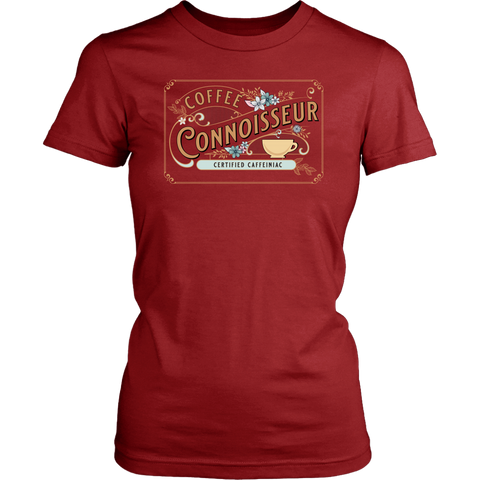 Image of Coffee Connoisseur -District Womens soft T-Shirt