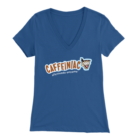 Image of Caffeiniac Aficionado Extreme - Bella Womens V-Neck