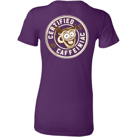 Image of Certified Caffeiniac -  Bella Womens Premium Shirt