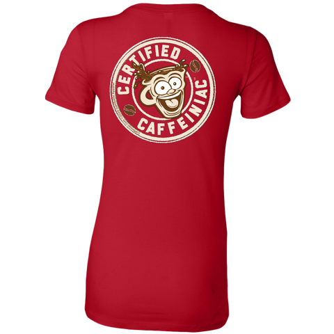 Image of Certified Caffeiniac -  Bella Womens Premium Shirt