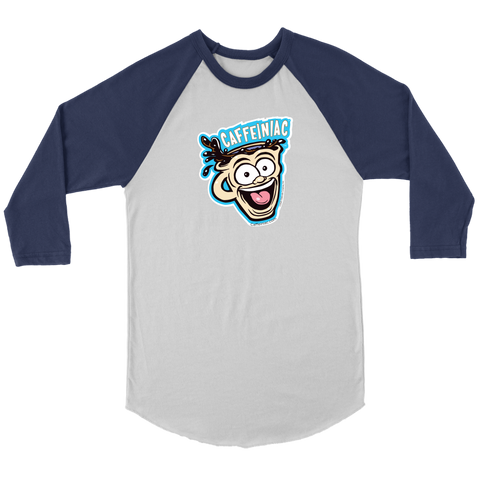 Image of Caffeiniac -  Canvas Unisex 3/4 Raglan