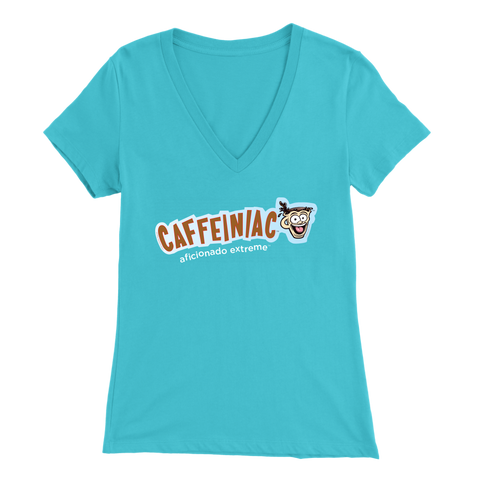 Image of Caffeiniac Aficionado Extreme - Bella Womens V-Neck
