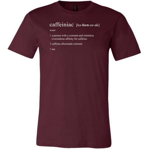Image of Caffeiniac Defined - Canvas Mens Shirt