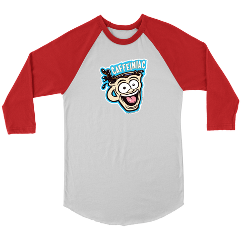 Image of Caffeiniac -  Canvas Unisex 3/4 Raglan