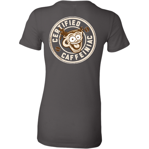 Image of Certified Caffeiniac -  Bella Womens Premium Shirt