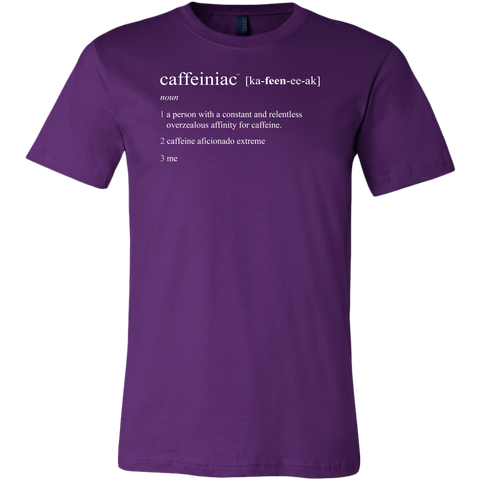 Image of Caffeiniac Defined - Canvas Mens Shirt