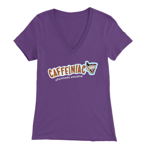 Image of Caffeiniac Aficionado Extreme - Bella Womens V-Neck