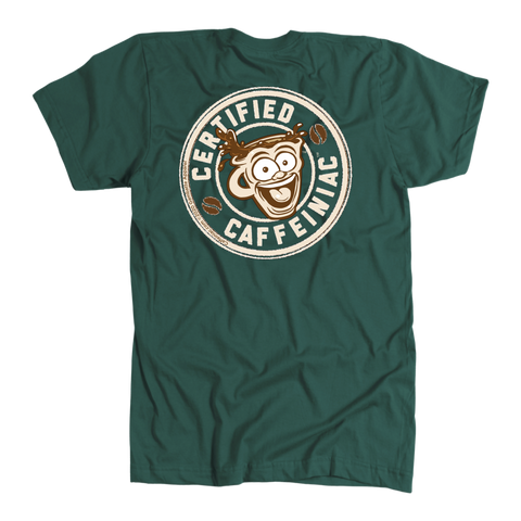 Image of Certified Caffeiniac -  American Apparel Mens Premium T-shirt
