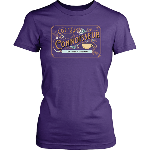 Image of Coffee Connoisseur -District Womens soft T-Shirt