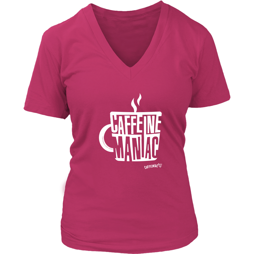 Caffeine Maniac Womens V-Neck by District