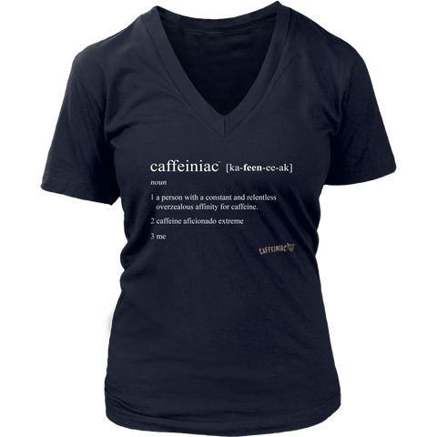Image of Caffeiniac Defined - District Womens V-Neck