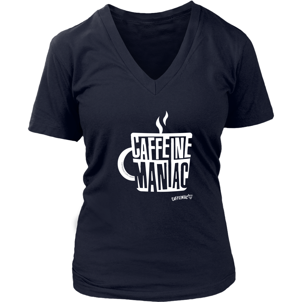 Caffeine Maniac Womens V-Neck by District