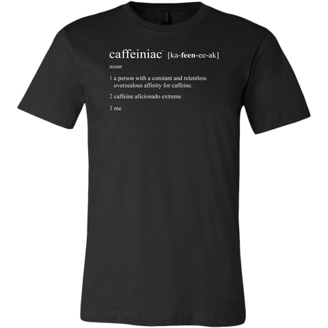 Image of Caffeiniac Defined - Canvas Mens Shirt