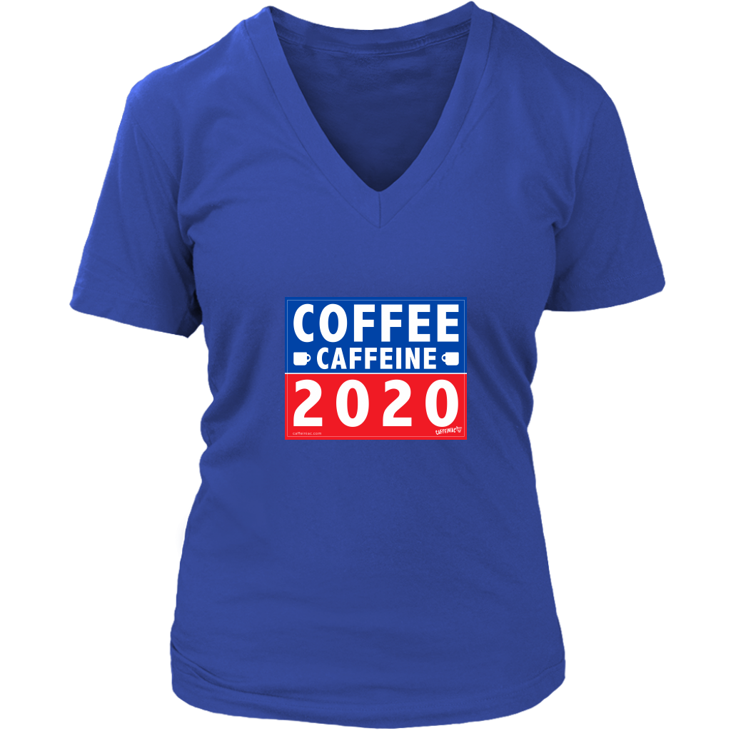 COFFEE CAFFEINE 2020 Womens V-Neck