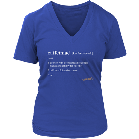 Image of Caffeiniac Defined - District Womens V-Neck
