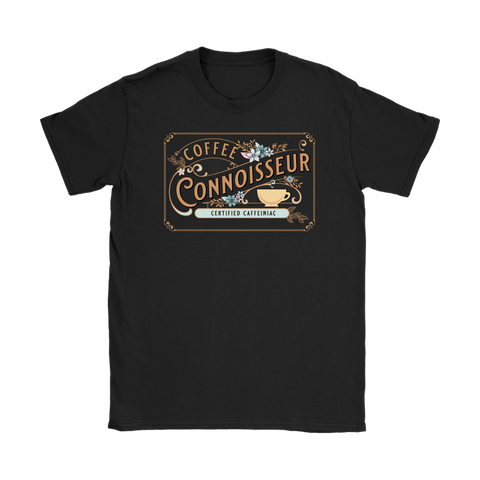 Image of Coffee Connoisseur - Gildan Womens T-Shirt