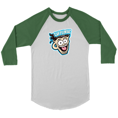 Image of Caffeiniac -  Canvas Unisex 3/4 Raglan