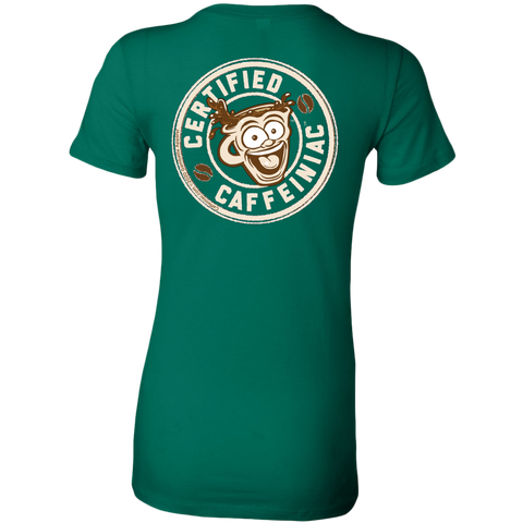 Image of Certified Caffeiniac -  Bella Womens Premium Shirt