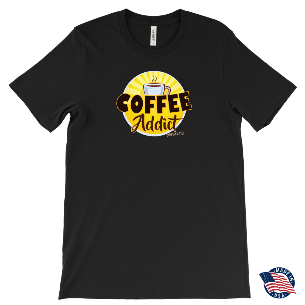 Coffee Addict Mens T-Shirt - Made in the USA
