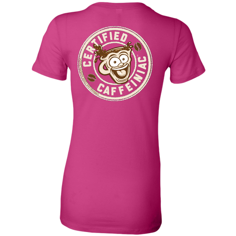 Image of Certified Caffeiniac -  Bella Womens Premium Shirt