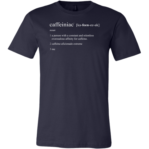 Image of Caffeiniac Defined - Canvas Mens Shirt