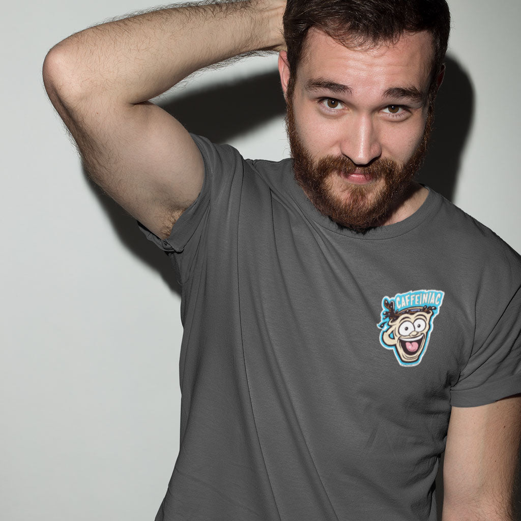 Caffeiniac Dude - Premium Next Level Mens Triblend