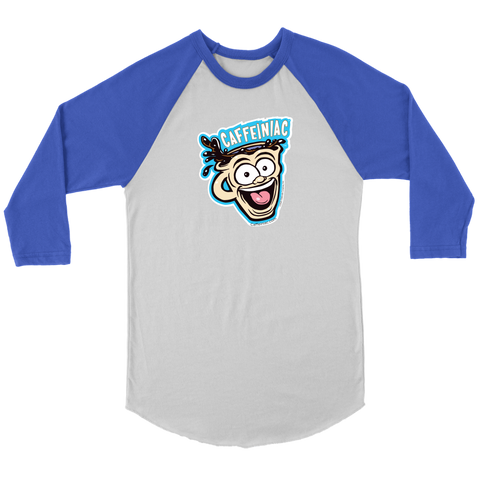 Image of Caffeiniac -  Canvas Unisex 3/4 Raglan