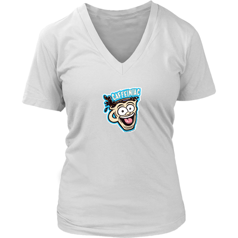 Image of Caffeiniac -  District Womens V-Neck