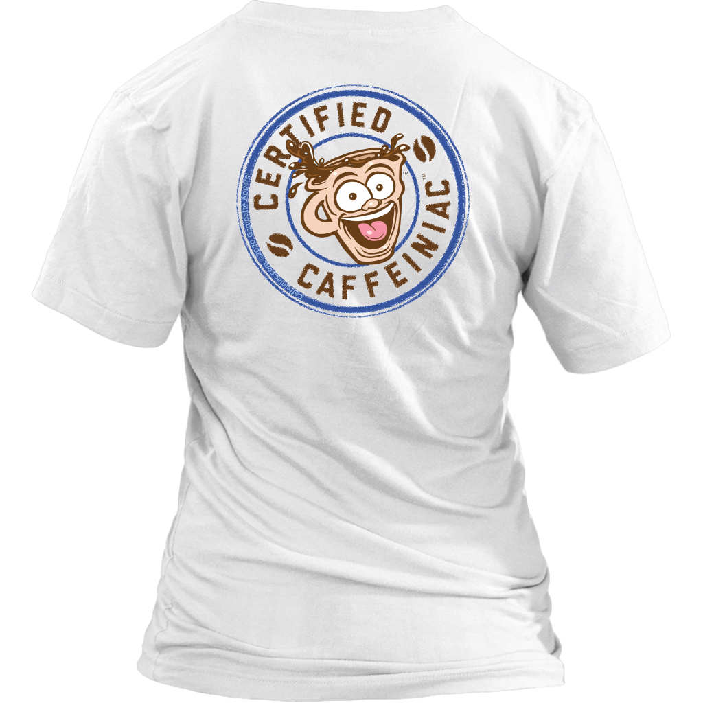 Certified Caffeiniac - District Womens V-Neck