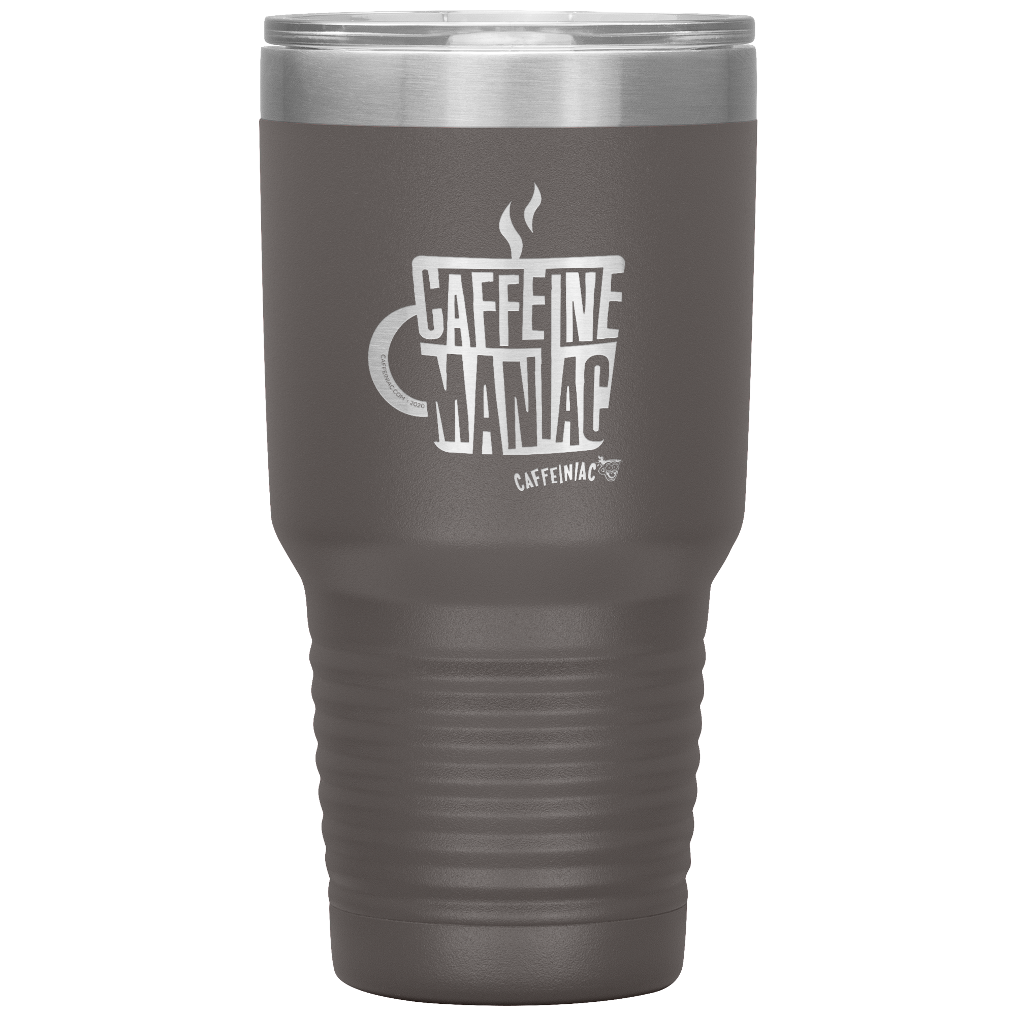 Caffeine Maniac etched Caffeinaic 30oz Vacuum Tumbler
