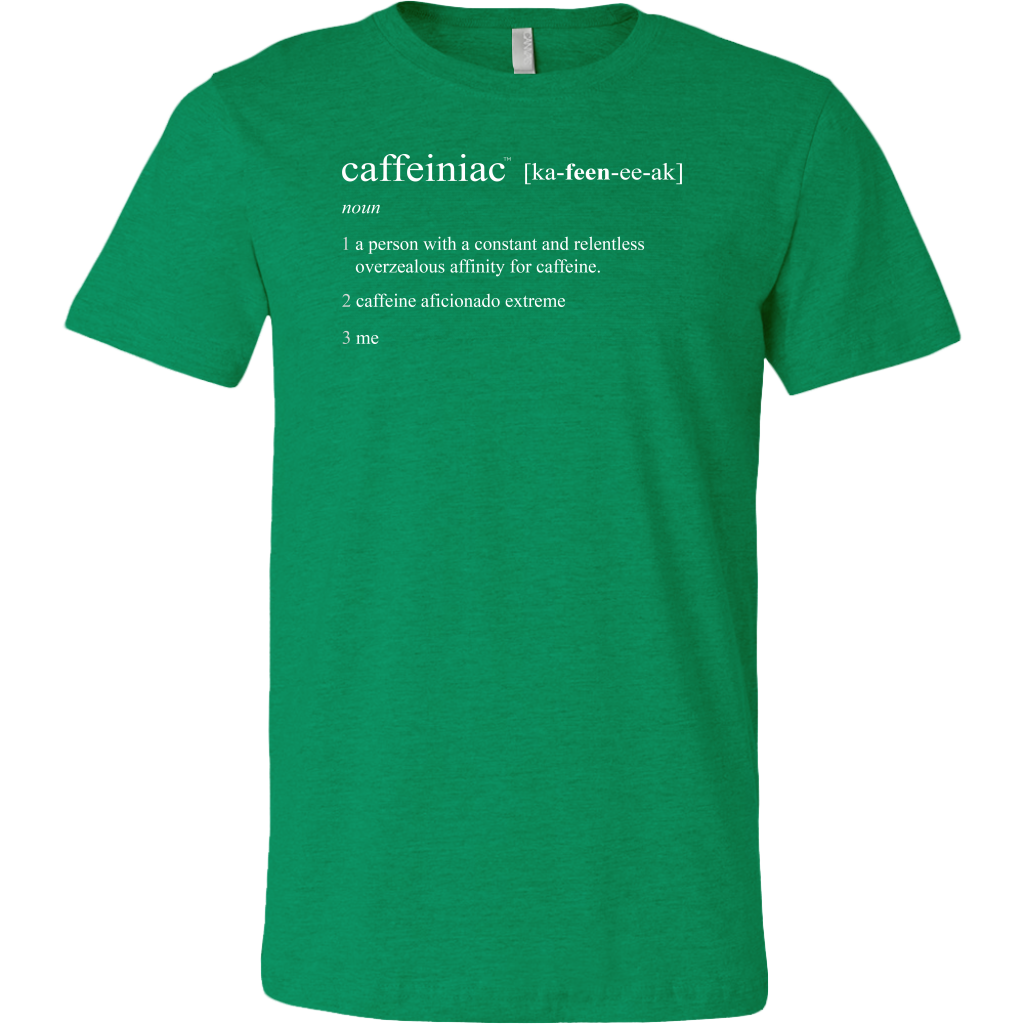 Caffeiniac Defined - Canvas Mens Shirt
