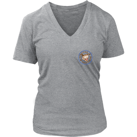 Image of Certified Caffeiniac - District Womens V-Neck